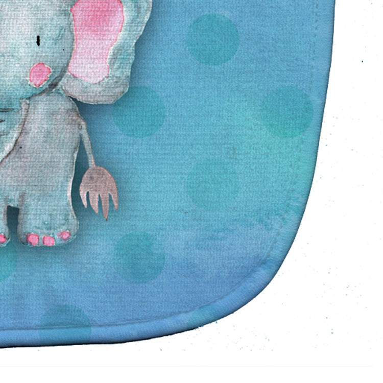 Blue Elepant Watercolor Baby Bib Easy-Clean Baby Bib Baby Feeding Accessory Baby Mealtime Essential, 10 x 13, Multicolor