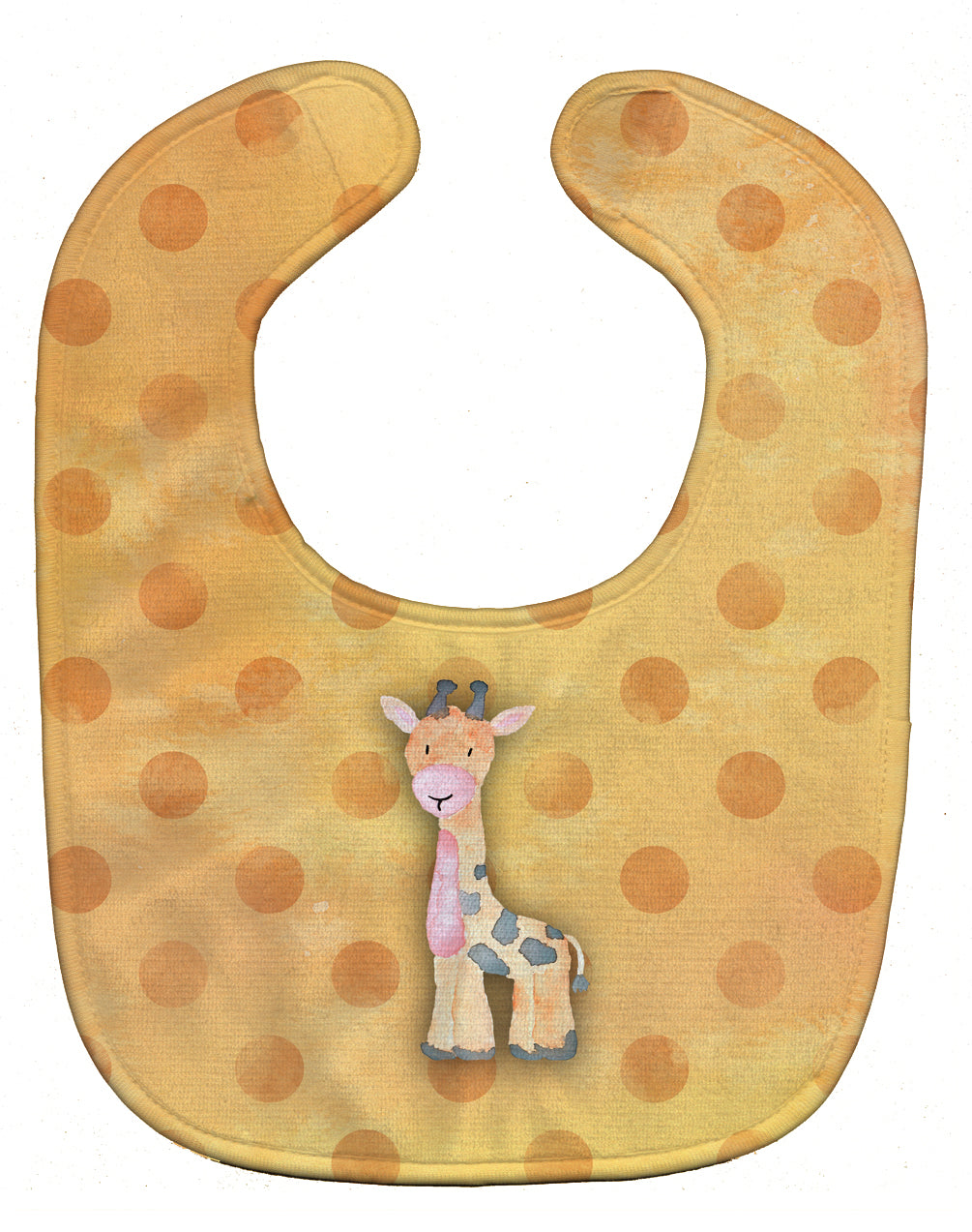 Polkadot Griaffe Watercolor Baby Bib Easy-Clean Baby Bib Baby Feeding Accessory Baby Mealtime Essential, 10 x 13, Multicolor