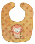Polkadot Lion Watercolor Baby Bib Easy-Clean Baby Bib Baby Feeding Accessory Baby Mealtime Essential, 10 x 13, Multicolor