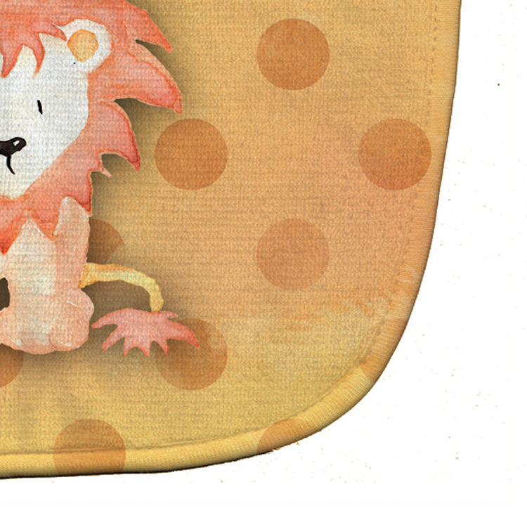 Polkadot Lion Watercolor Baby Bib Easy-Clean Baby Bib Baby Feeding Accessory Baby Mealtime Essential, 10 x 13, Multicolor