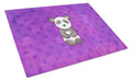 Polkadot Panda Bear Watercolor Cutting Board Tempered Glass Kitchen Cutting Surface, Heat Resistant Chopping, Non-Slip Feet, Food Prep & Serving