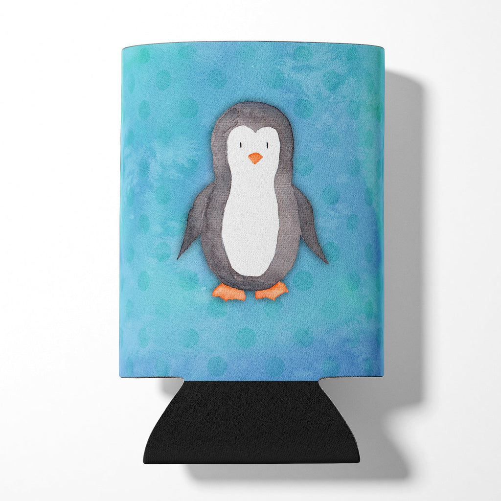 Polkadot Penguin Watercolor Can or Bottle Hugger Cooler Sleeve for Standard 12 oz Cans, Insulated Foam Beer & Soda Can Hugger Reusable
