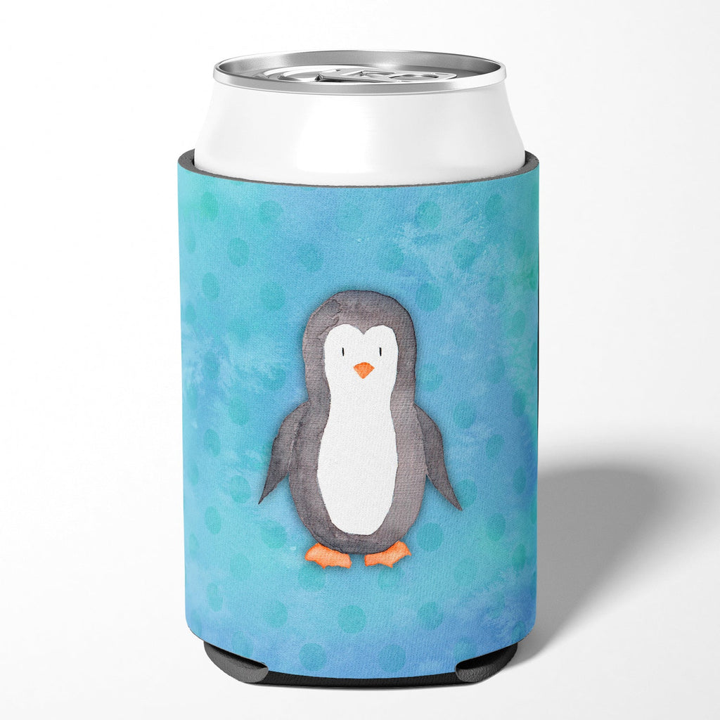 Polkadot Penguin Watercolor Can or Bottle Hugger Cooler Sleeve for Standard 12 oz Cans, Insulated Foam Beer & Soda Can Hugger Reusable