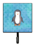Polkadot Penguin Watercolor Leash or Key Holder Wall Hooks, Key Hooks Holder, Coat Rack Wall Mount, Coat Hooks, Hooks for Hanging Keys, Towels, Aprons, Leashes