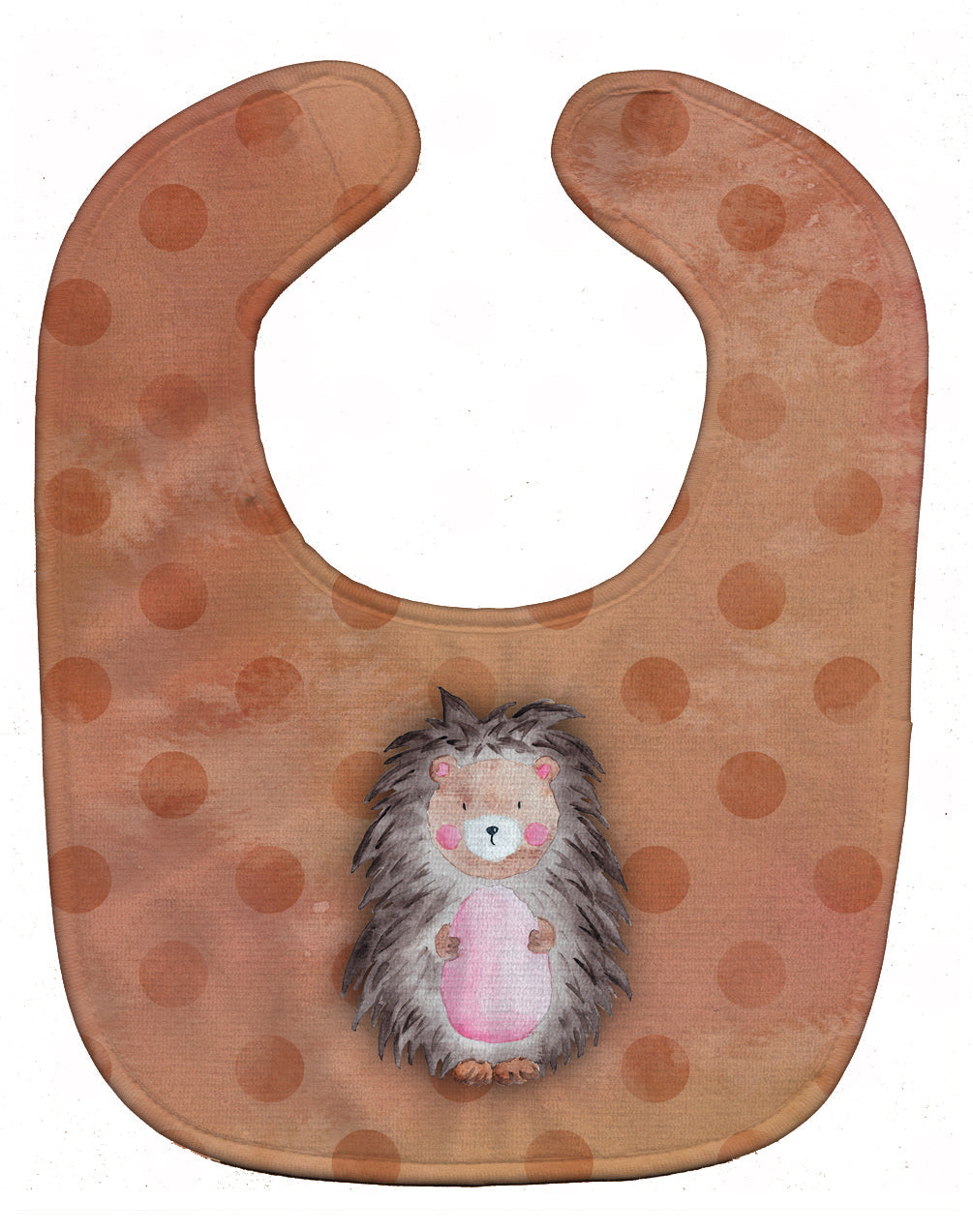 Polkadot Hedgehog Watercolor Baby Bib Easy-Clean Baby Bib Baby Feeding Accessory Baby Mealtime Essential, 10 x 13, Multicolor