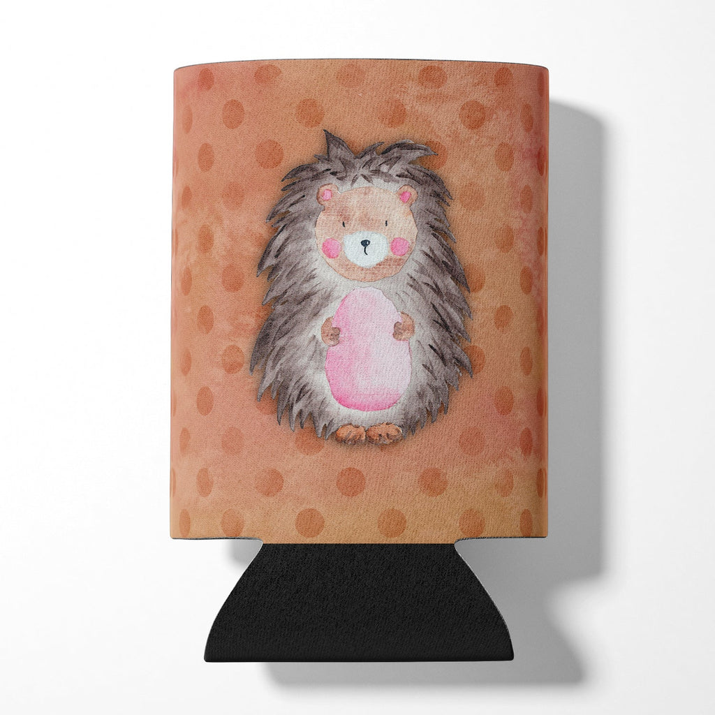 Polkadot Hedgehog Watercolor Can or Bottle Hugger Cooler Sleeve for Standard 12 oz Cans, Insulated Foam Beer & Soda Can Hugger Reusable