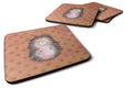 Polkadot Hedgehog Watercolor Foam Coasters Set of 4 Cup Coasters for Indoor Outdoor, Tabletop Protection, Anti Slip, Mouse pad Material