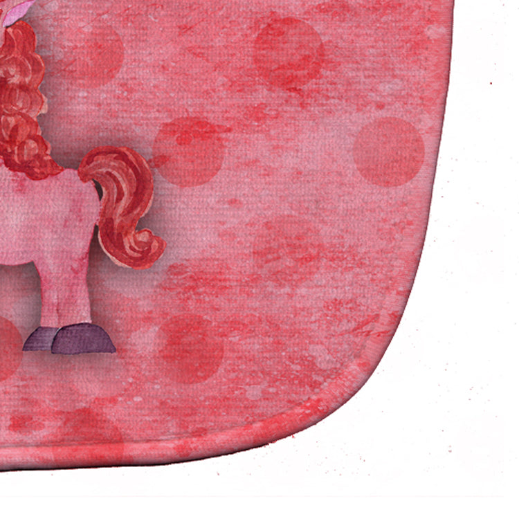 Polkadot Horse Watercolor Baby Bib Easy-Clean Baby Bib Baby Feeding Accessory Baby Mealtime Essential, 10 x 13, Multicolor