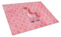 Polkadot Horse Watercolor Cutting Board Tempered Glass Kitchen Cutting Surface, Heat Resistant Chopping, Non-Slip Feet, Food Prep & Serving