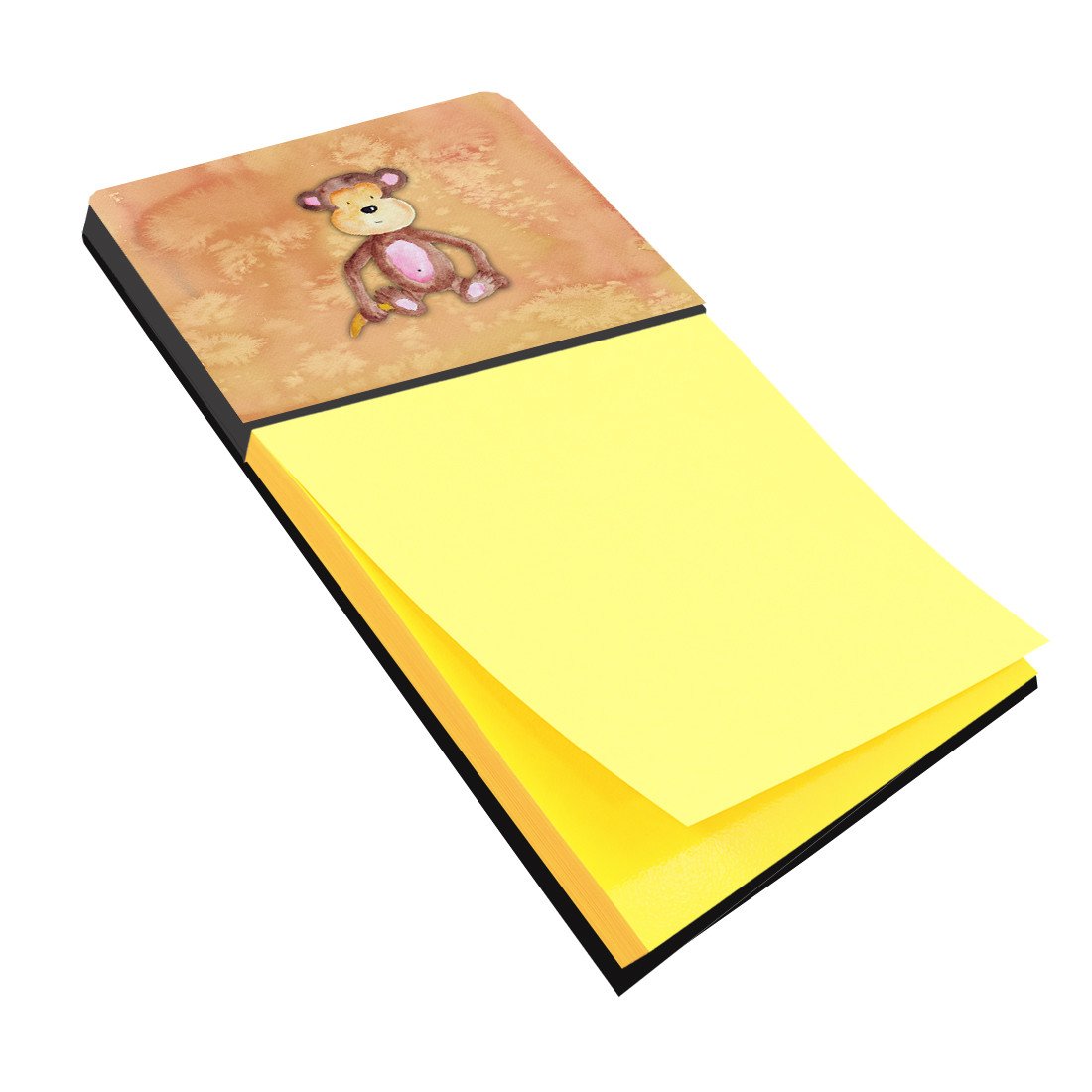Monkey Watercolor Watercolor Sticky Note Holder Refillable Dispenser Desk Accessory 3x3 Pad Gift