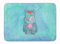 Rhinoceros Watercolor Memory Foam Kitchen Mat Machine Washable Anti-Fatigue Cushion Comfort Bath or Kitchen Rug