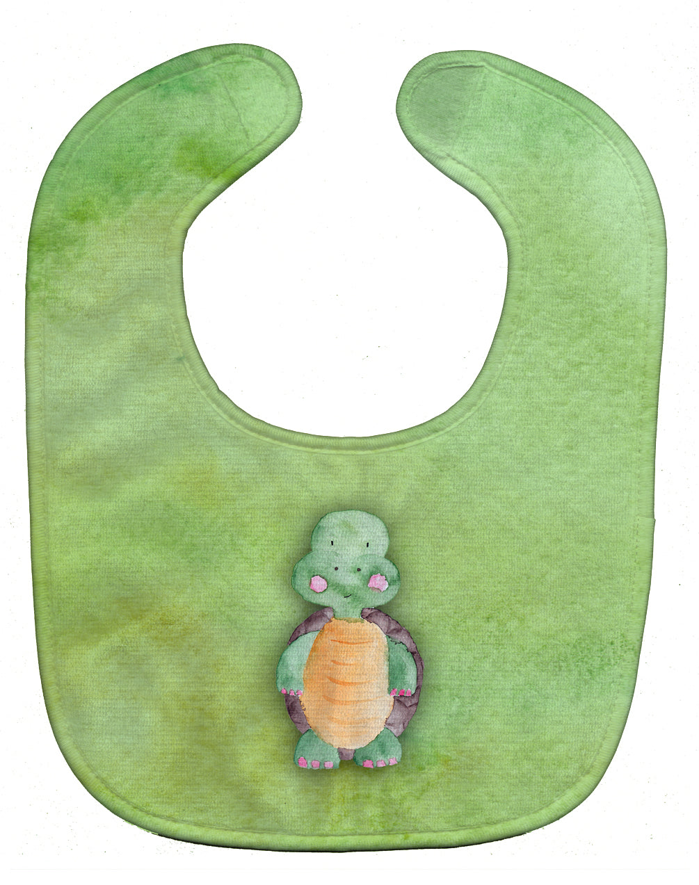 Turtle Watercolor Baby Bib Easy-Clean Baby Bib Baby Feeding Accessory Baby Mealtime Essential, 10 x 13, Multicolor