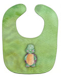 Turtle Watercolor Baby Bib Easy-Clean Baby Bib Baby Feeding Accessory Baby Mealtime Essential, 10 x 13, Multicolor