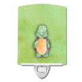 Turtle Watercolor Ceramic Night Light Compact, UL-Certified, Ideal for Bedroom, Bathroom, Nursery, Hallway, Kitchen, 6x4x3, Multicolor