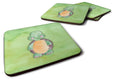 Turtle Watercolor Foam Coasters Set of 4 Cup Coasters for Indoor Outdoor, Tabletop Protection, Anti Slip, Mouse pad Material