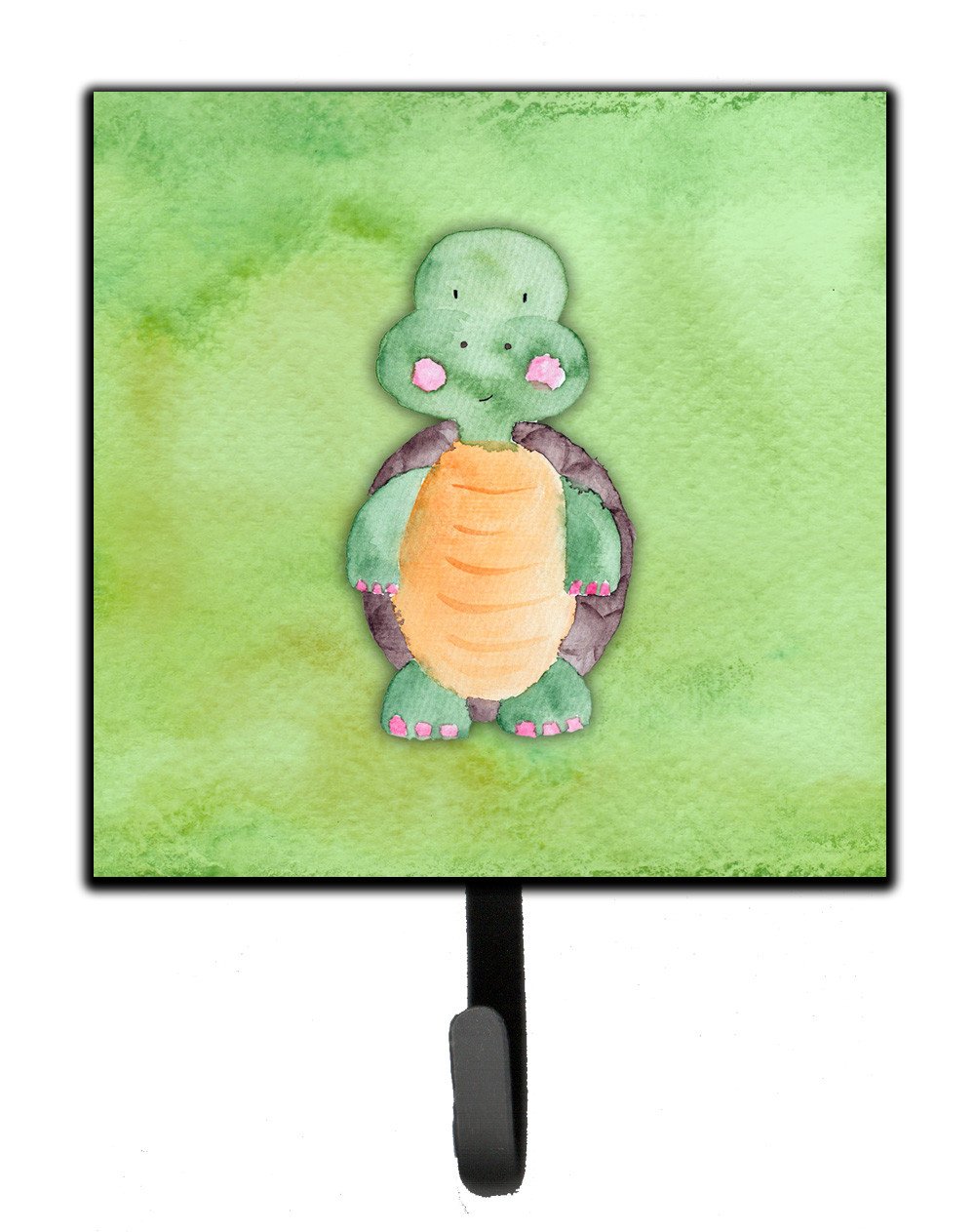 Turtle Watercolor Leash or Key Holder Wall Hooks, Key Hooks Holder, Coat Rack Wall Mount, Coat Hooks, Hooks for Hanging Keys, Towels, Aprons, Leashes