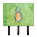 Turtle Watercolor Leash or Key Holder Wall Hooks, Coat Rack Wall Mount, for Hanging Keys, Towels, Aprons, Leashes
