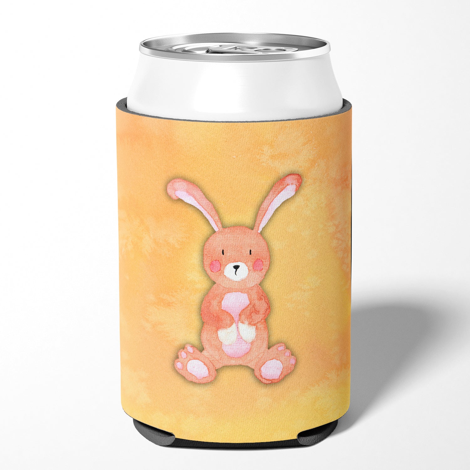 Rabbit Watercolor Can or Bottle Hugger Cooler Sleeve for Standard 12 oz Cans, Insulated Foam Beer & Soda Can Hugger Reusable