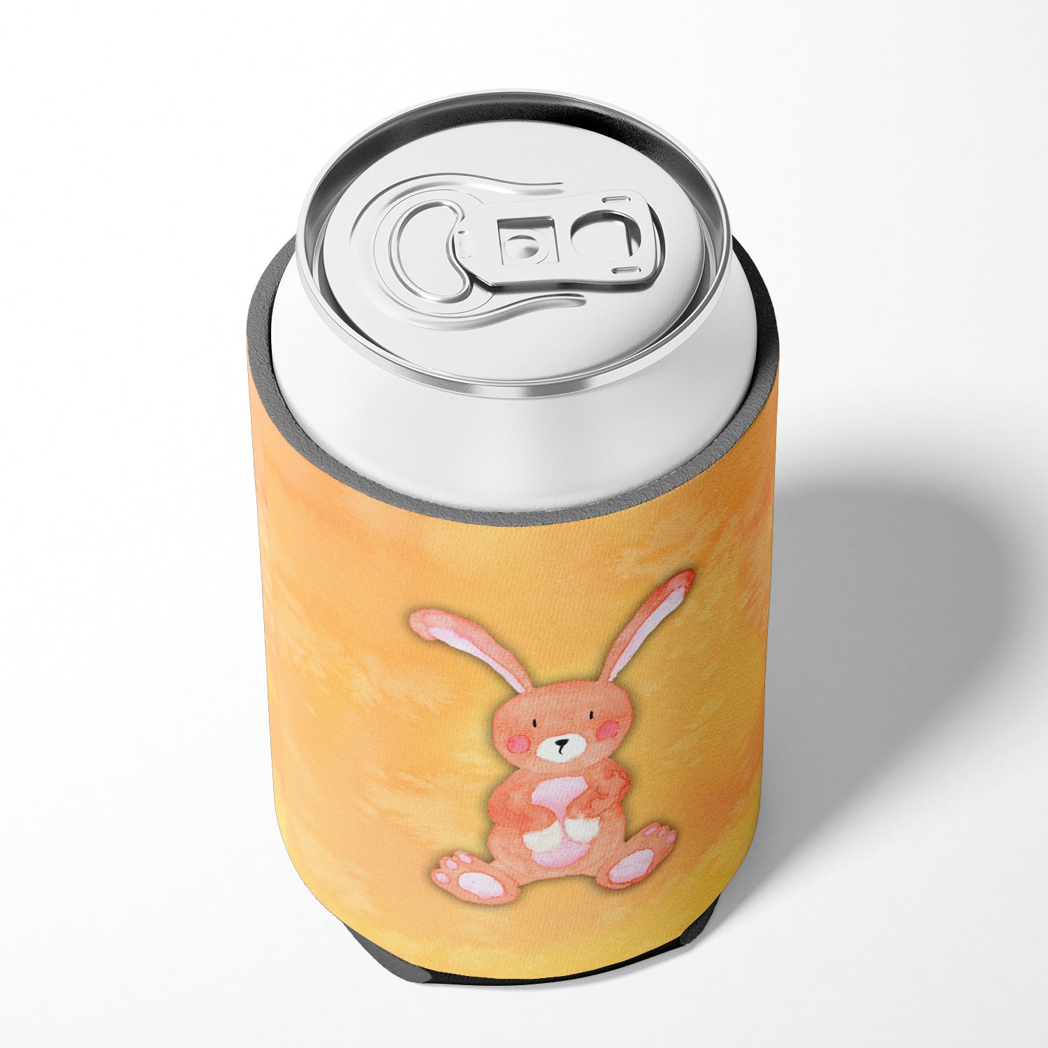 Rabbit Watercolor Can or Bottle Hugger Cooler Sleeve for Standard 12 oz Cans, Insulated Foam Beer & Soda Can Hugger Reusable