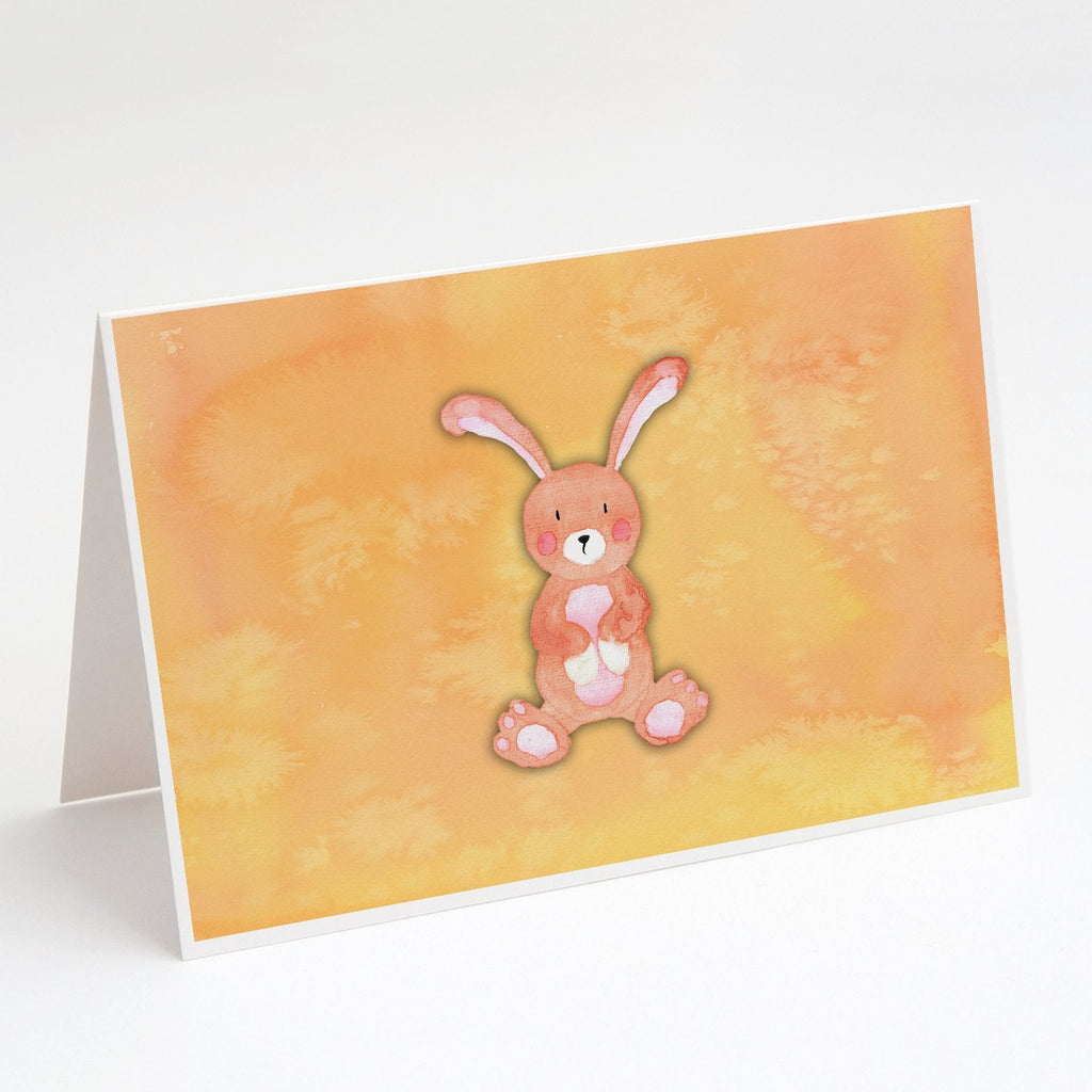 Rabbit Watercolor Greeting Cards Pack of 8 Blank Cards with Envelopes Whimsical A7 Size 5x7