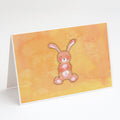 Rabbit Watercolor Greeting Cards Pack of 8 Blank Cards with Envelopes Whimsical A7 Size 5x7