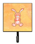 Rabbit Watercolor Leash or Key Holder Wall Hooks, Key Hooks Holder, Coat Rack Wall Mount, Coat Hooks, Hooks for Hanging Keys, Towels, Aprons, Leashes
