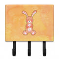 Rabbit Watercolor Leash or Key Holder Wall Hooks, Coat Rack Wall Mount, for Hanging Keys, Towels, Aprons, Leashes