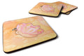 Butterfly Watercolor Foam Coasters Set of 4 Cup Coasters for Indoor Outdoor, Tabletop Protection, Anti Slip, Mouse pad Material