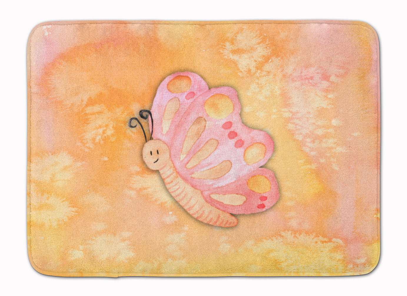 Butterfly Watercolor Memory Foam Kitchen Mat Machine Washable Anti-Fatigue Cushion Comfort Bath or Kitchen Rug
