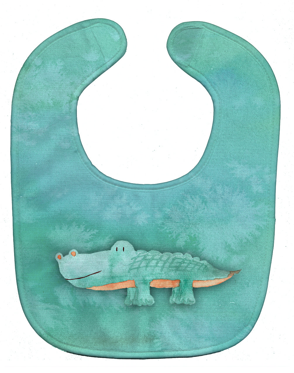 Alligator Watercolor Baby Bib Easy-Clean Baby Bib Baby Feeding Accessory Baby Mealtime Essential, 10 x 13, Multicolor