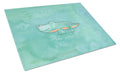 Alligator Watercolor Cutting Board Tempered Glass Kitchen Cutting Surface, Heat Resistant Chopping, Non-Slip Feet, Food Prep & Serving