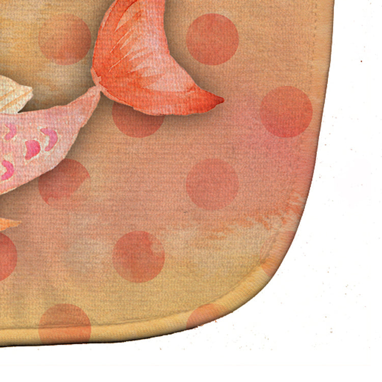 Orange Fish Watercolor Baby Bib Easy-Clean Baby Bib Baby Feeding Accessory Baby Mealtime Essential, 10 x 13, Multicolor