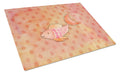Orange Fish Watercolor Cutting Board Tempered Glass Kitchen Cutting Surface, Heat Resistant Chopping, Non-Slip Feet, Food Prep & Serving