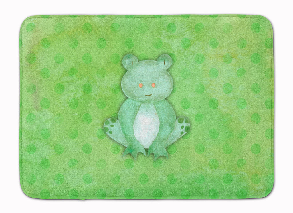 Polkadot Frog Watercolor Memory Foam Kitchen Mat Machine Washable Anti-Fatigue Cushion Comfort Bath or Kitchen Rug