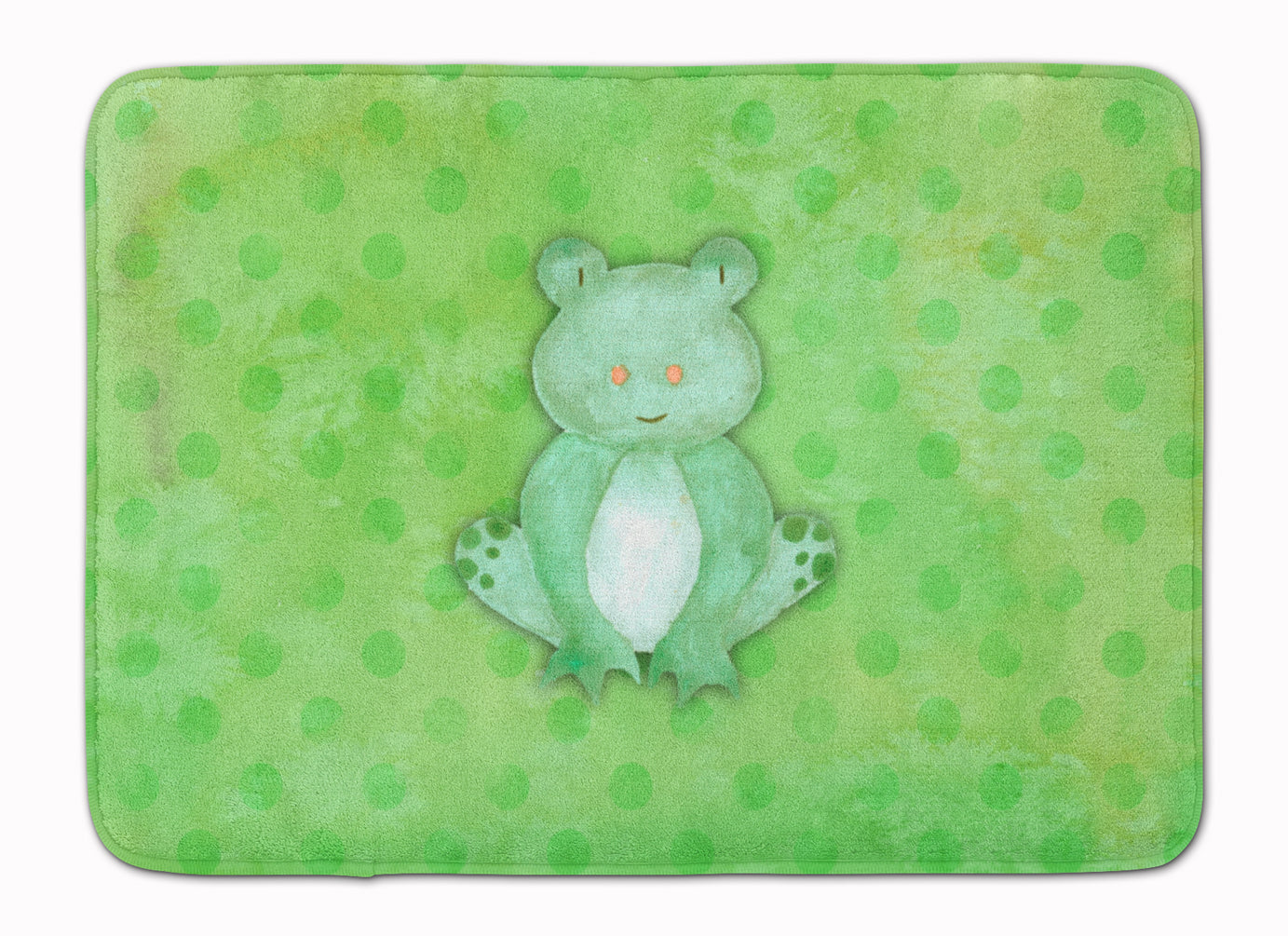 Polkadot Frog Watercolor Memory Foam Kitchen Mat Machine Washable Anti-Fatigue Cushion Comfort Bath or Kitchen Rug