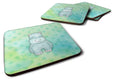 Polkadot Hippopotamus Watercolor Foam Coasters Set of 4 Cup Coasters for Indoor Outdoor, Tabletop Protection, Anti Slip, Mouse pad Material