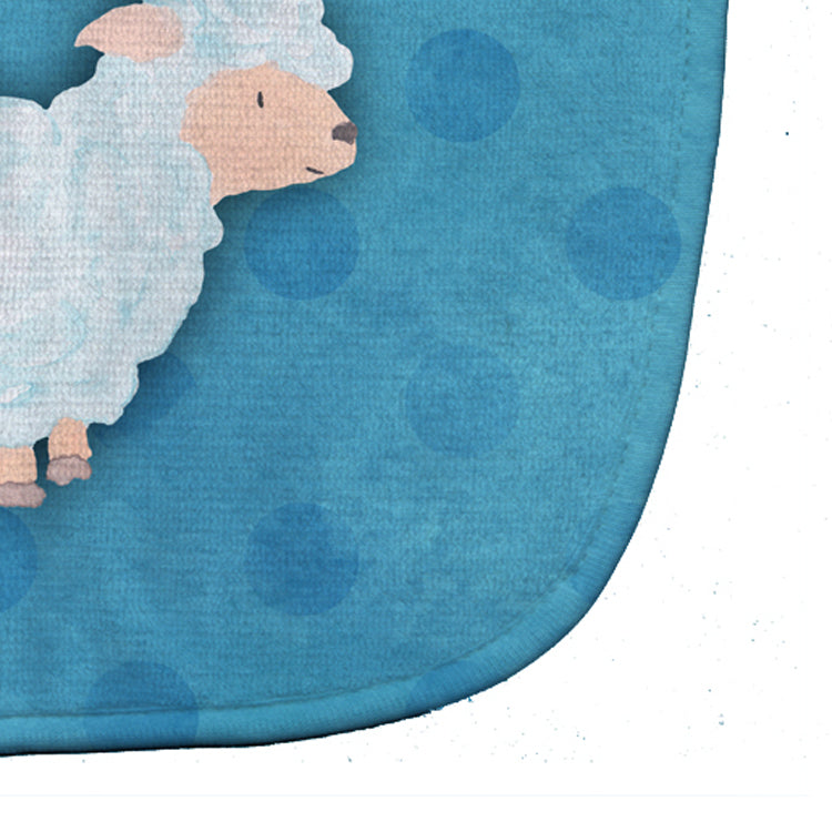 Polkadot Sheep Lamb Watercolor Baby Bib Easy-Clean Baby Bib Baby Feeding Accessory Baby Mealtime Essential, 10 x 13, Multicolor