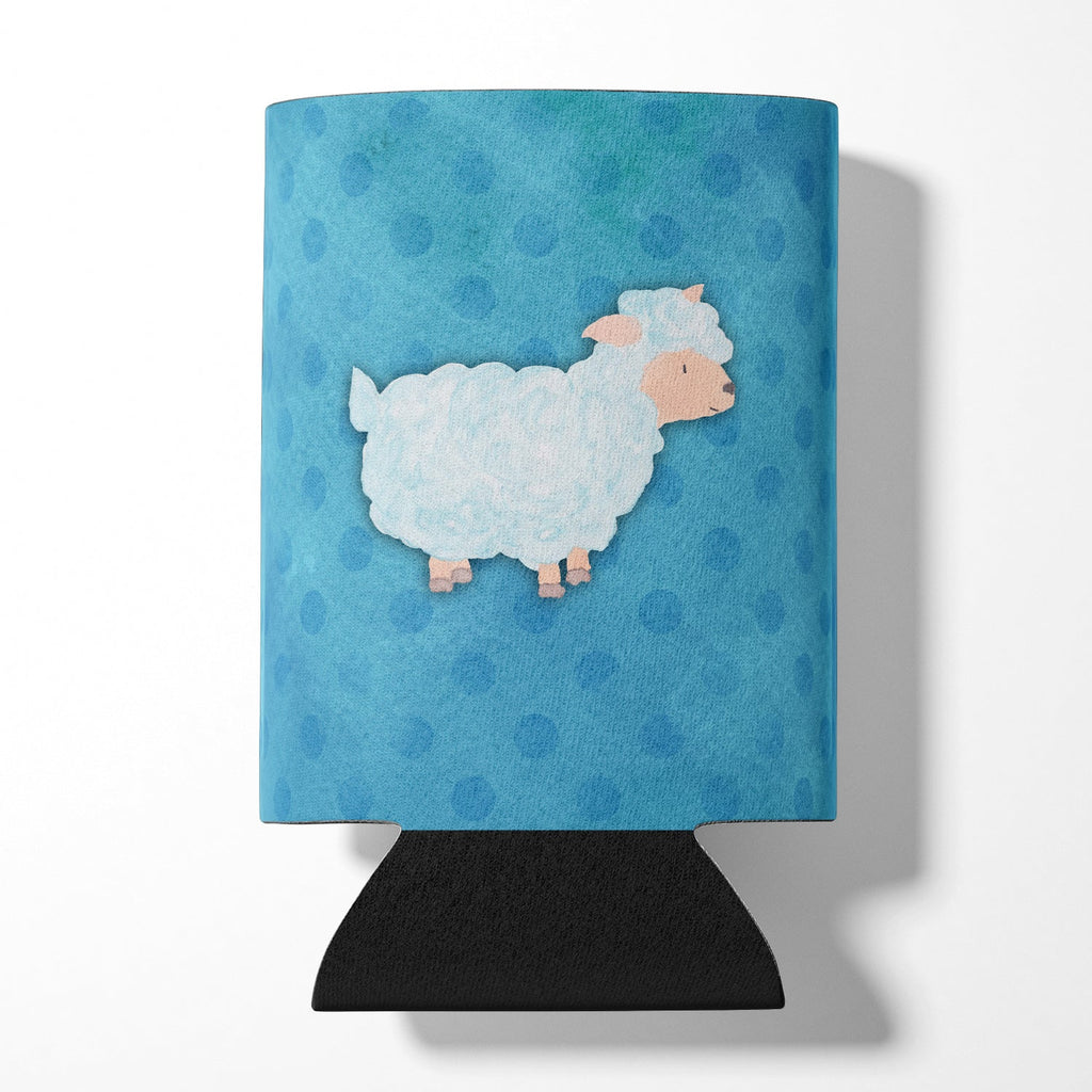 Polkadot Sheep Lamb Watercolor Can or Bottle Hugger Cooler Sleeve for Standard 12 oz Cans, Insulated Foam Beer & Soda Can Hugger Reusable