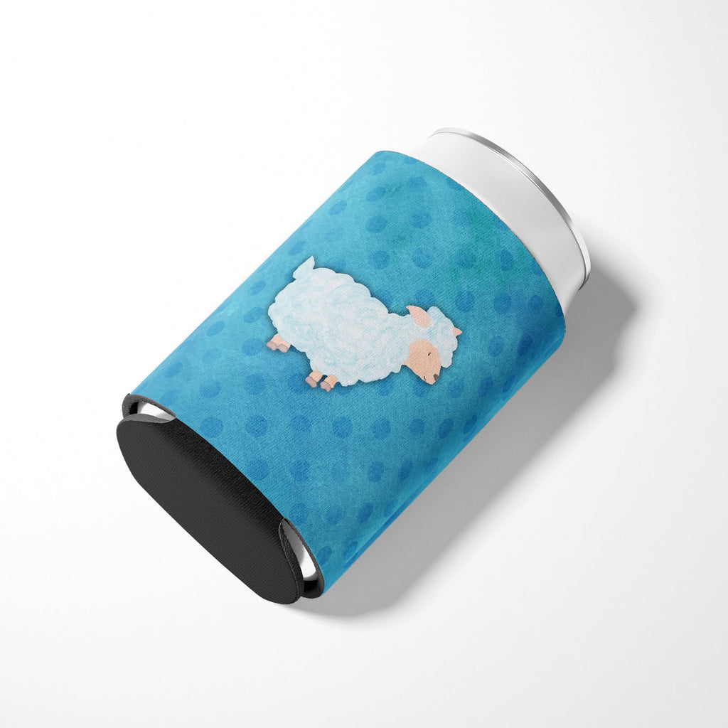 Polkadot Sheep Lamb Watercolor Can or Bottle Hugger Cooler Sleeve for Standard 12 oz Cans, Insulated Foam Beer & Soda Can Hugger Reusable