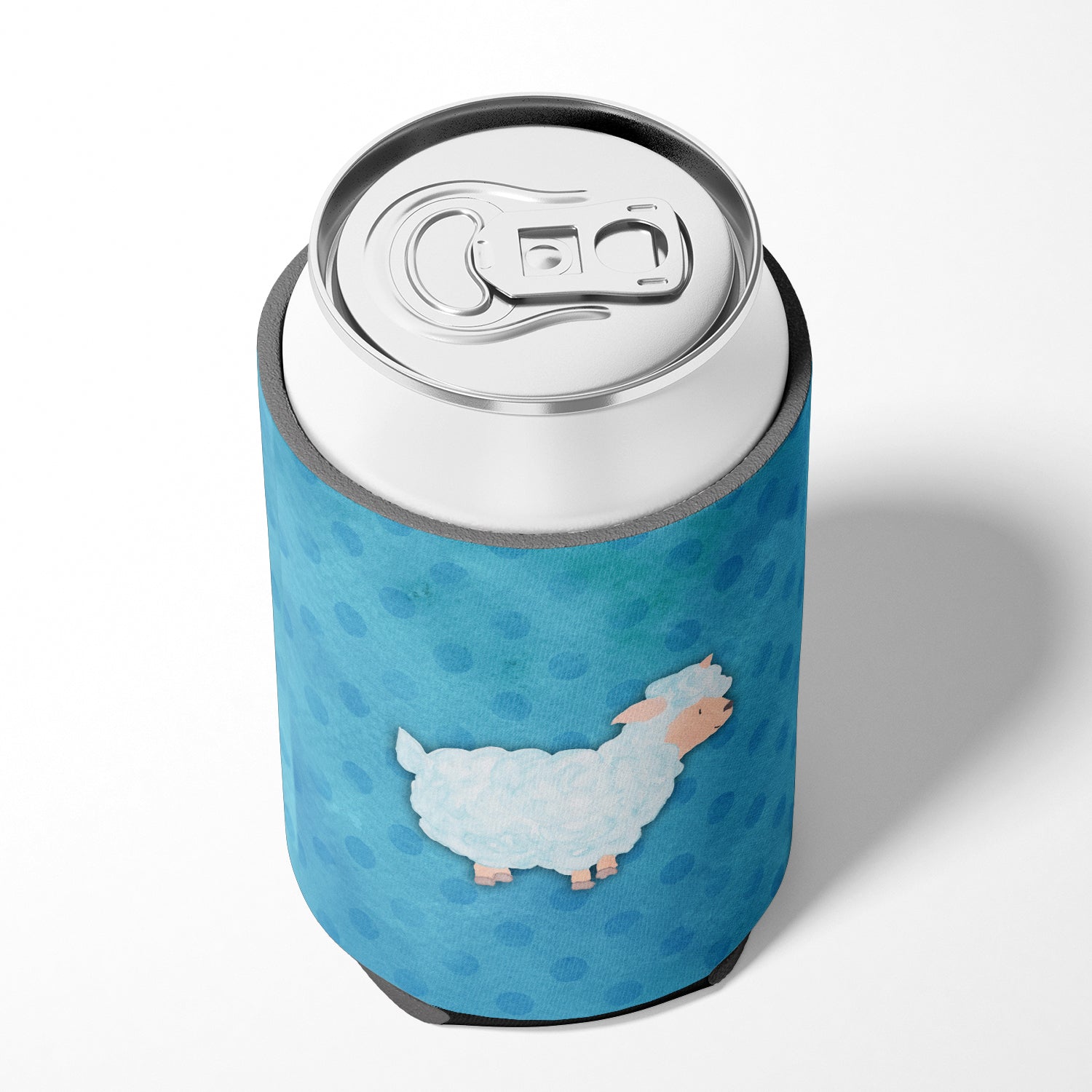 Polkadot Sheep Lamb Watercolor Can or Bottle Hugger Cooler Sleeve for Standard 12 oz Cans, Insulated Foam Beer & Soda Can Hugger Reusable