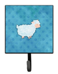 Polkadot Sheep Lamb Watercolor Leash or Key Holder Wall Hooks, Key Hooks Holder, Coat Rack Wall Mount, Coat Hooks, Hooks for Hanging Keys, Towels, Aprons, Leashes