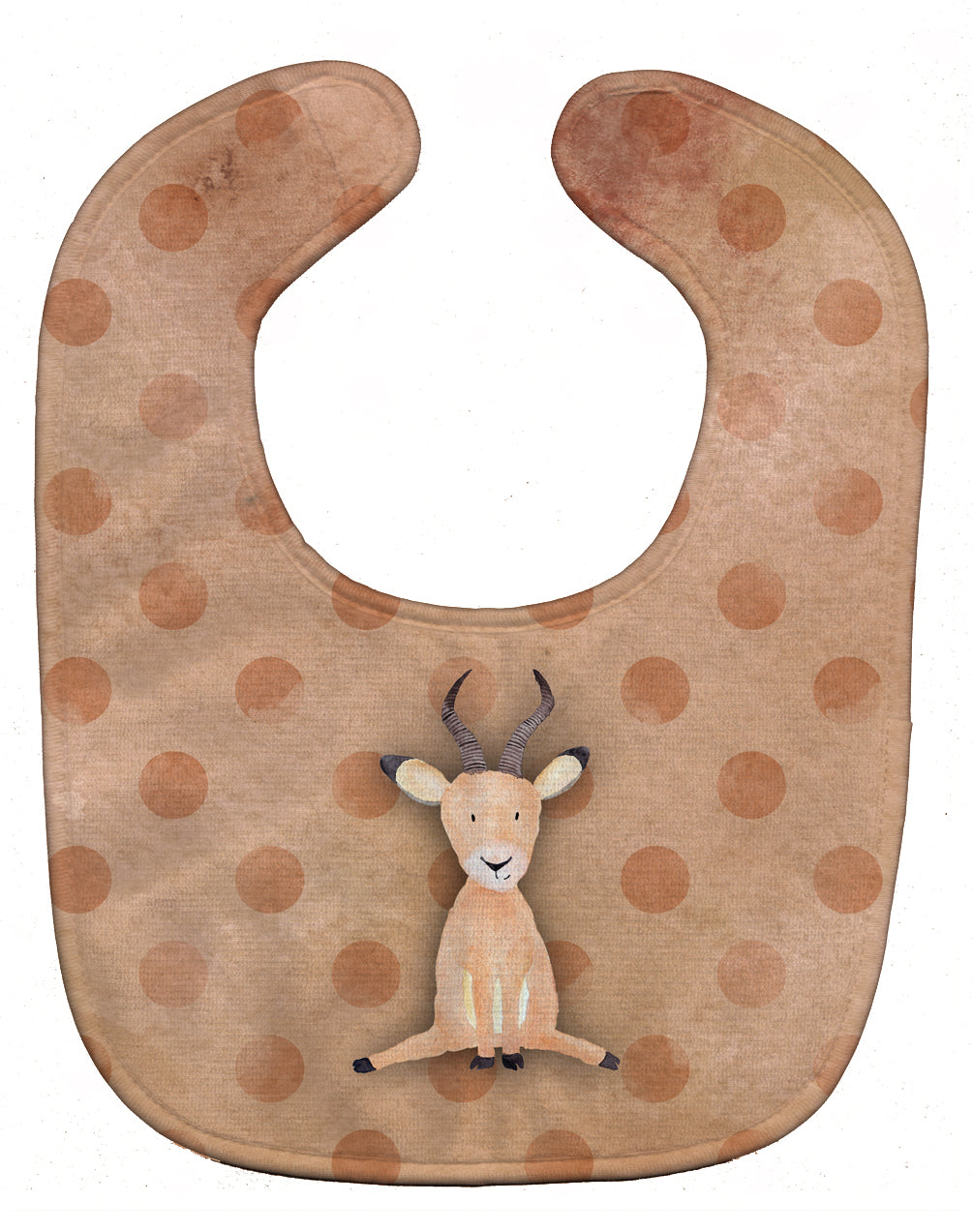 Polkadot Antelope Watercolor Baby Bib Easy-Clean Baby Bib Baby Feeding Accessory Baby Mealtime Essential, 10 x 13, Multicolor