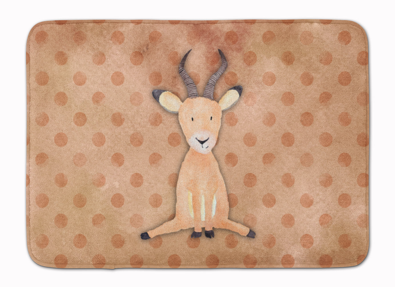 Polkadot Antelope Watercolor Memory Foam Kitchen Mat Machine Washable Anti-Fatigue Cushion Comfort Bath or Kitchen Rug