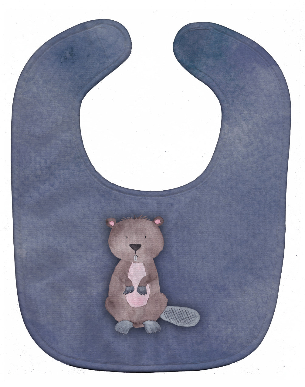 Beaver Watercolor Baby Bib Easy-Clean Baby Bib Baby Feeding Accessory Baby Mealtime Essential, 10 x 13, Multicolor
