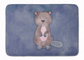 Beaver Watercolor Memory Foam Kitchen Mat Machine Washable Anti-Fatigue Cushion Comfort Bath or Kitchen Rug