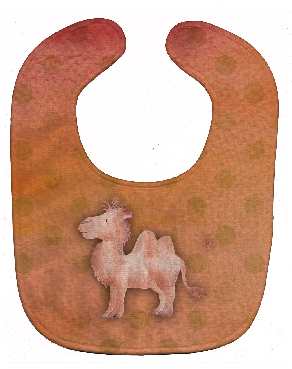 Polkadot Camel Watercolor Baby Bib Easy-Clean Baby Bib Baby Feeding Accessory Baby Mealtime Essential, 10 x 13, Multicolor