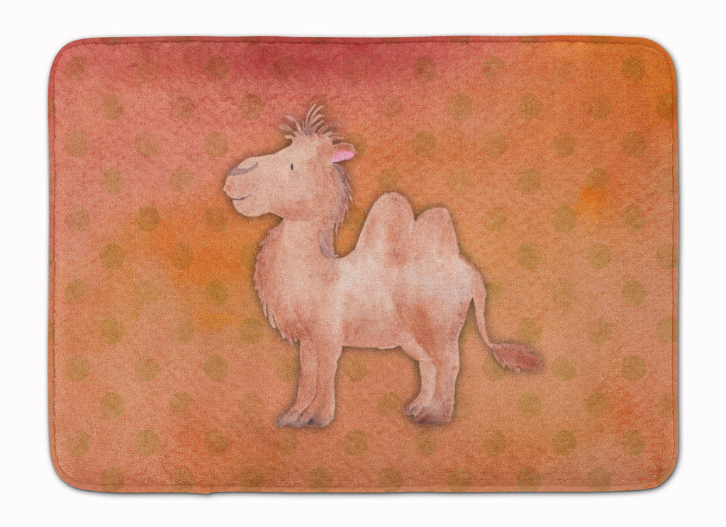 Polkadot Camel Watercolor Memory Foam Kitchen Mat Machine Washable Anti-Fatigue Cushion Comfort Bath or Kitchen Rug