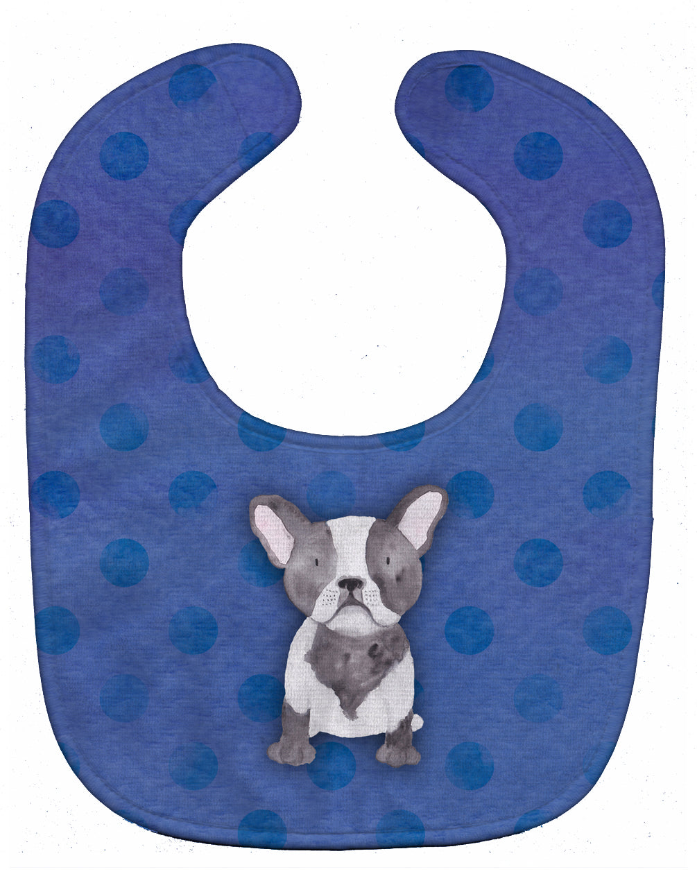 French Bulldog Polkadot Watercolor Baby Bib Easy-Clean Baby Bib Baby Feeding Accessory Baby Mealtime Essential, 10 x 13, Multicolor