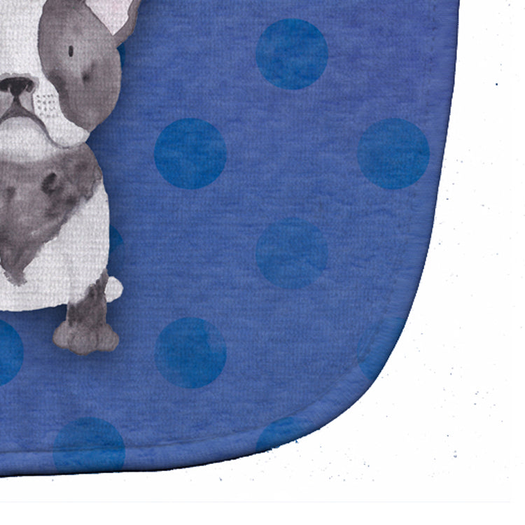 French Bulldog Polkadot Watercolor Baby Bib Easy-Clean Baby Bib Baby Feeding Accessory Baby Mealtime Essential, 10 x 13, Multicolor