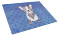 French Bulldog Polkadot Watercolor Cutting Board Tempered Glass Kitchen Cutting Surface, Heat Resistant Chopping, Non-Slip Feet, Food Prep & Serving